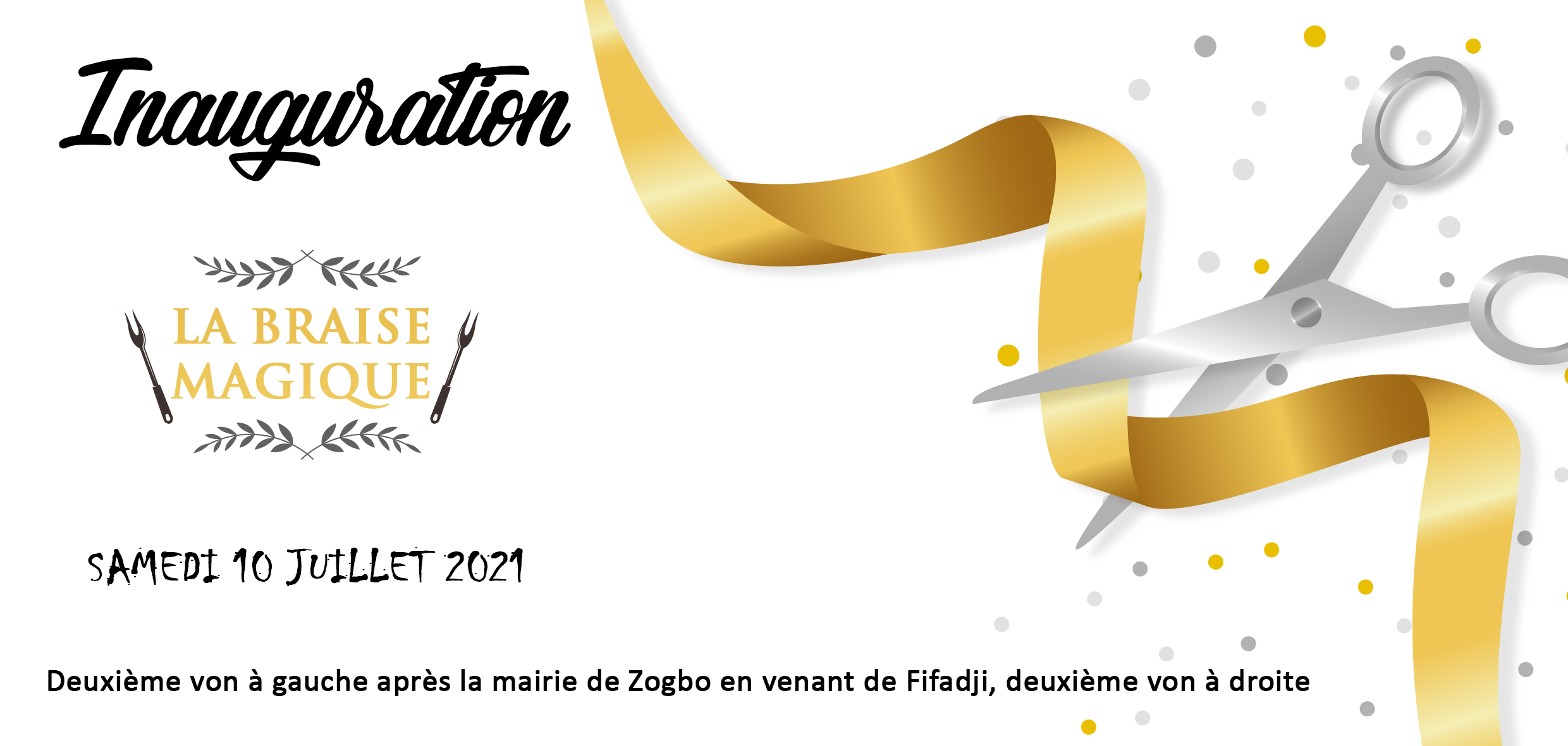 Conception de Carte d’Invitation – Inauguration La Braise Magique