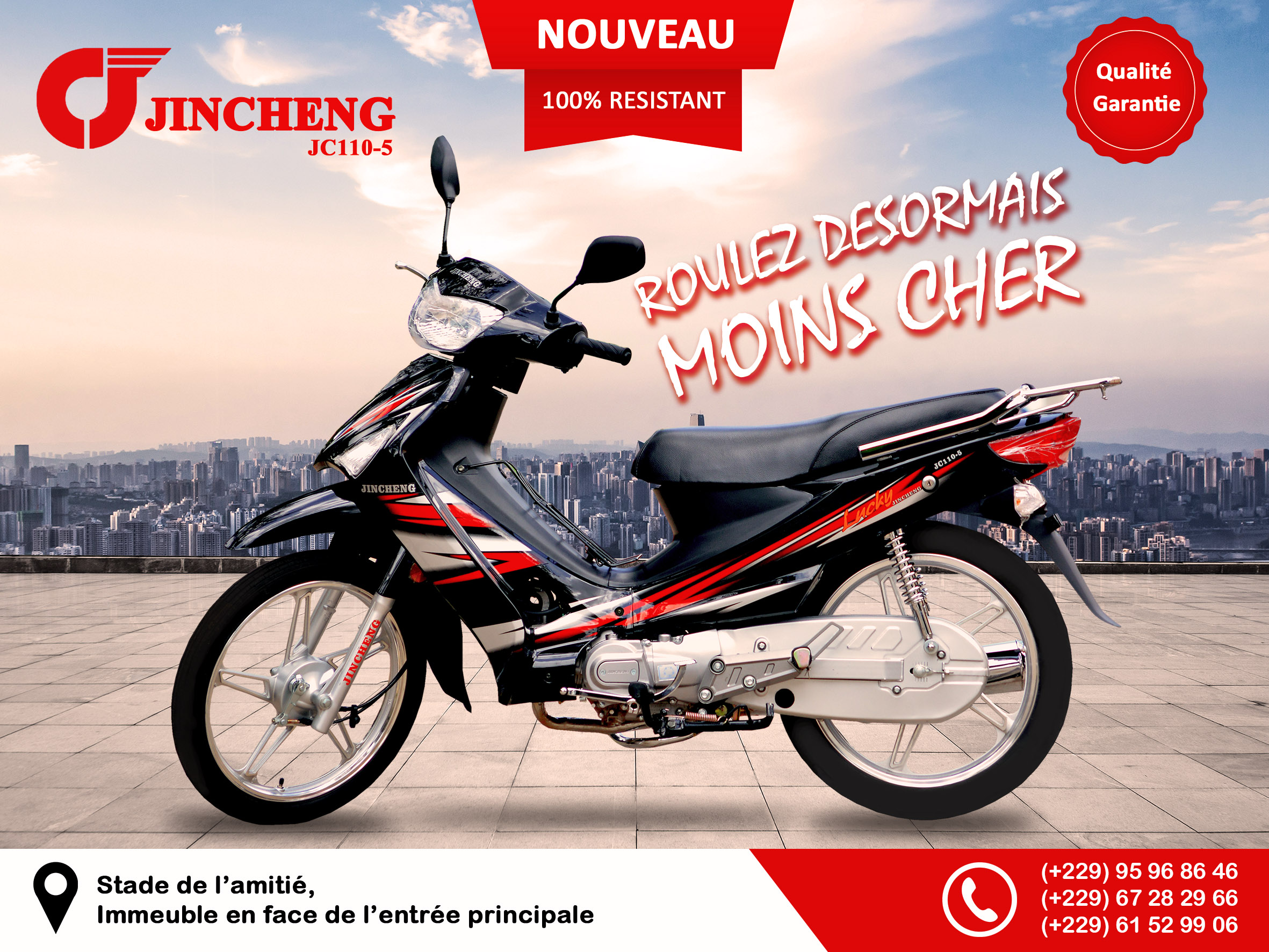 Conception d’Affiche Promotionnelle – Moto Jincheng